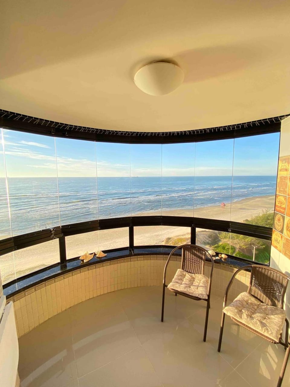 Natural landscape, Balcony/Terrace, Living room, Seating area, Sea view