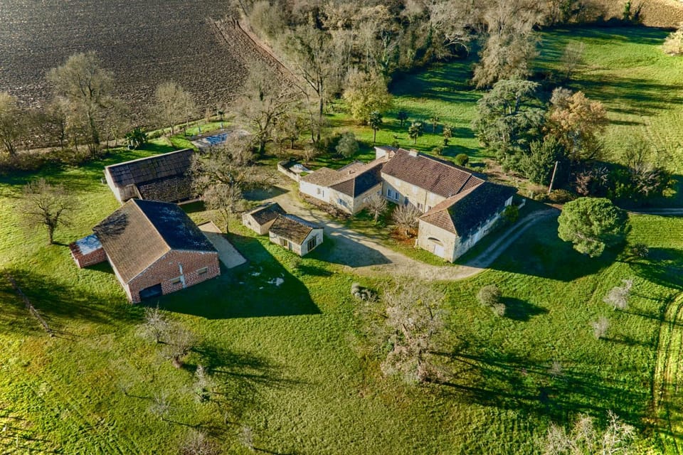Property building, Natural landscape, Bird's eye view