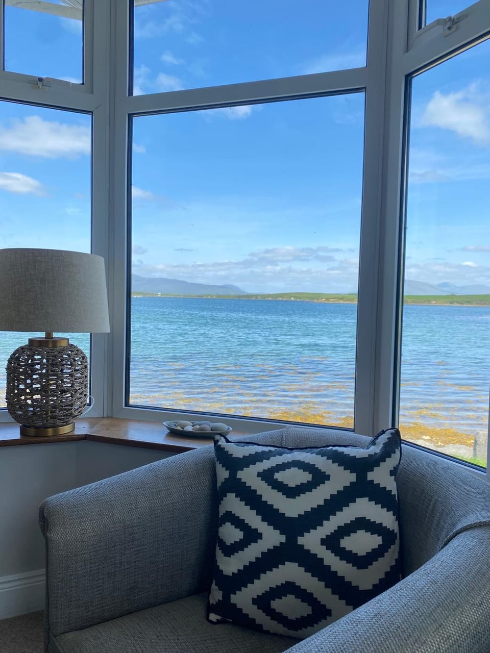 Living room, Seating area, Sea view
