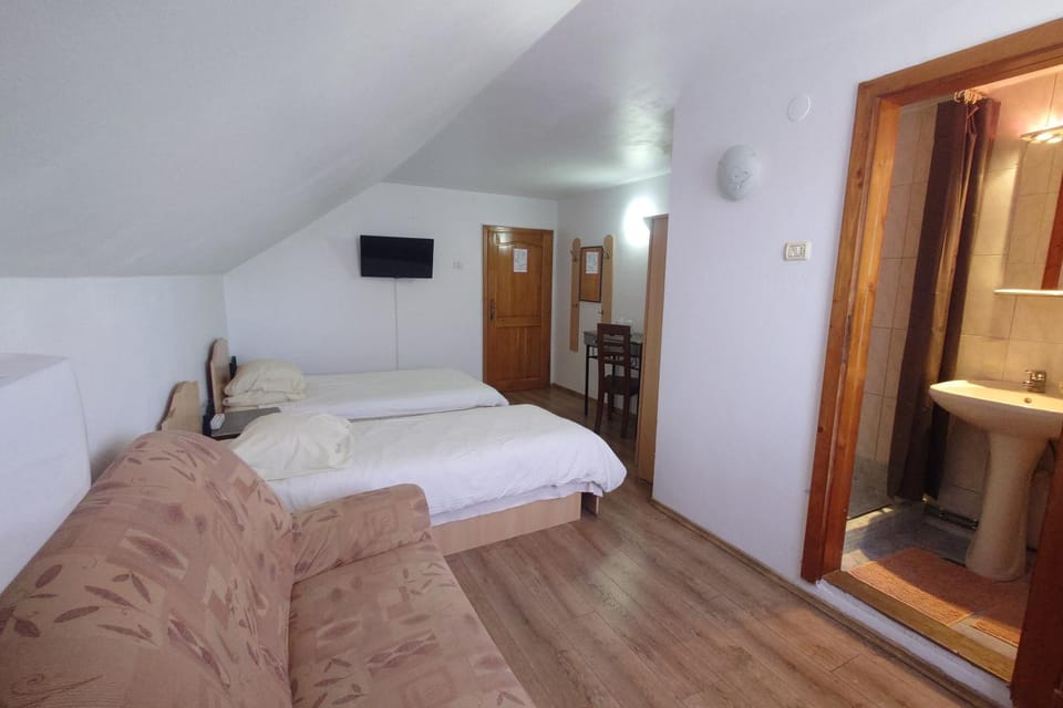 Bed, Bathroom, TV and multimedia, Photo of the whole room, wardrobe