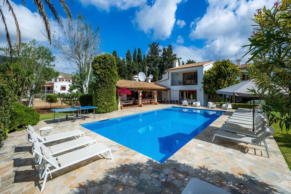 Property building, Living room, Swimming pool