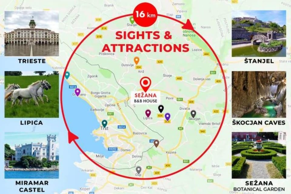 Nearby landmark, Text overlay