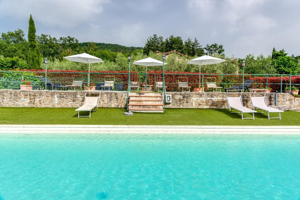 Property building, Living room, Swimming pool