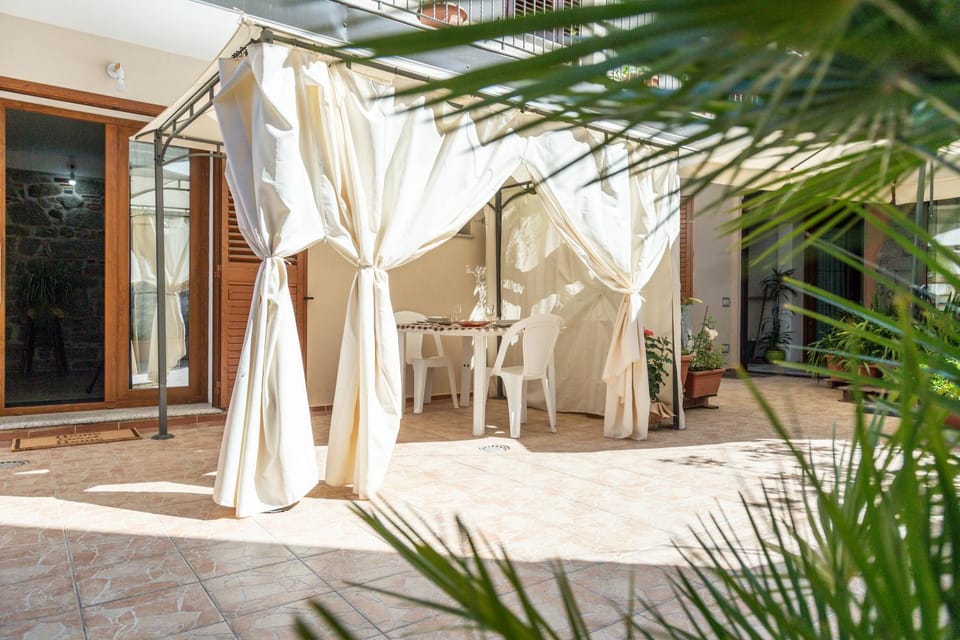 Property building, Dining area, Garden view
