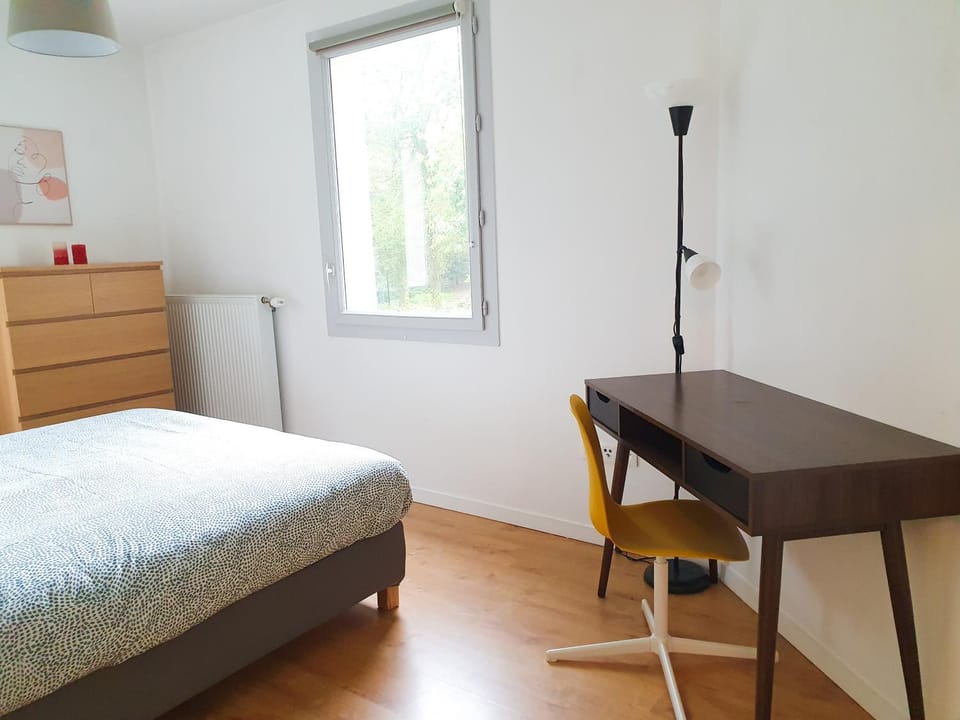 Bed, Seating area, Bedroom, storage