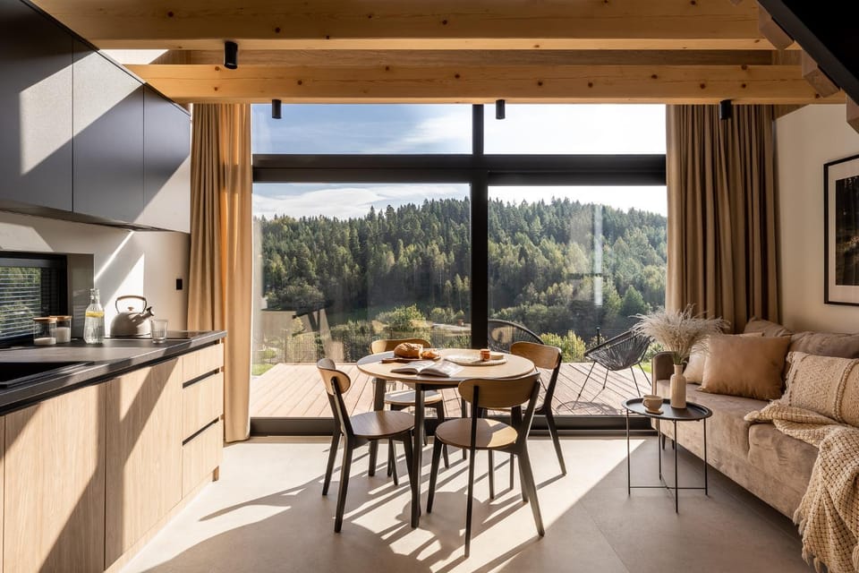 Day, Natural landscape, View (from property/room), Balcony/Terrace, Kitchen or kitchenette, Living room, Mountain view