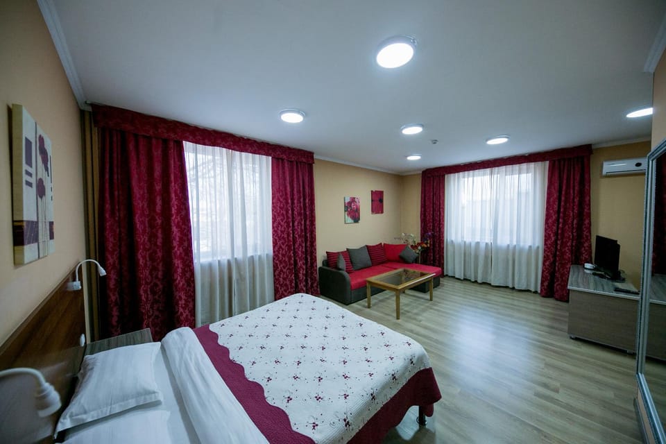 Bed, Living room, Photo of the whole room, Seating area, Bedroom