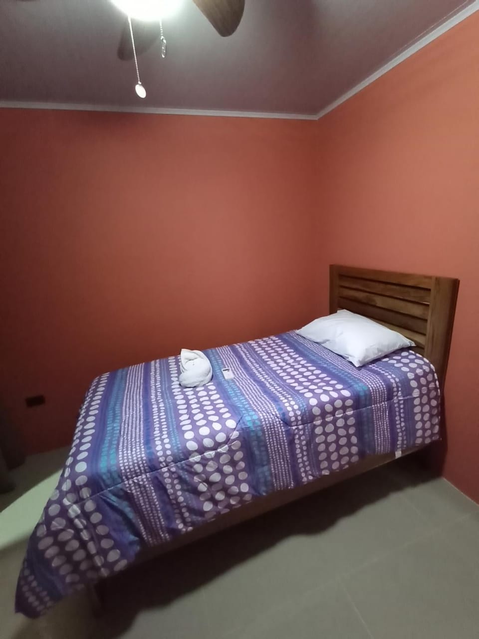 Bed, Decorative detail, Bedroom, fireplace, fireplace, towels, towels, wardrobe, air conditioner
