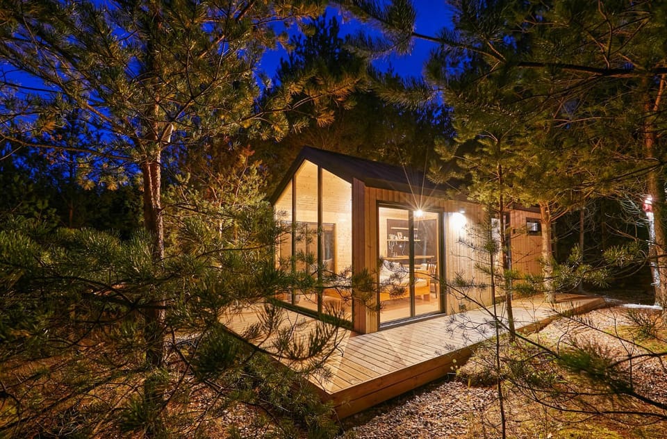 Property building, Patio, Night, Garden