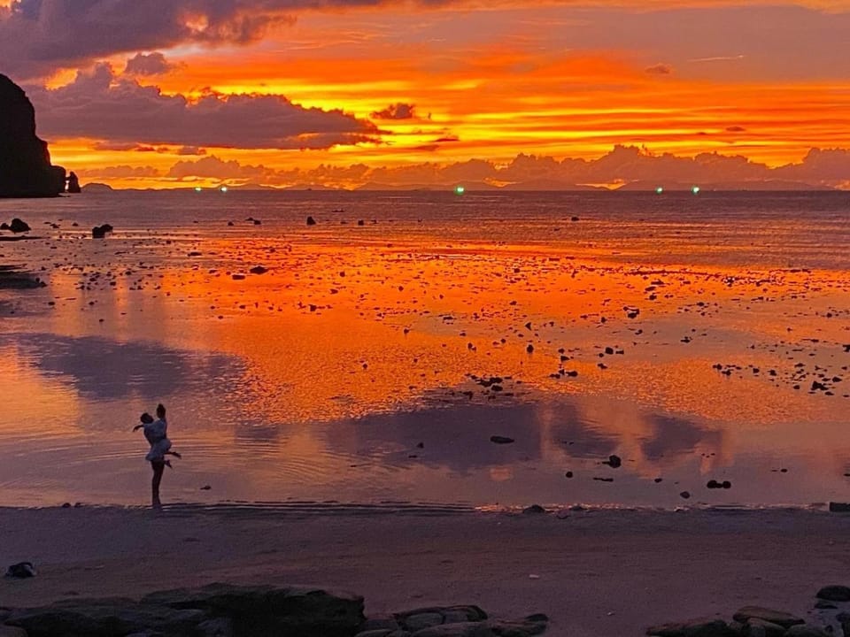 Beach, Sea view, Sunset