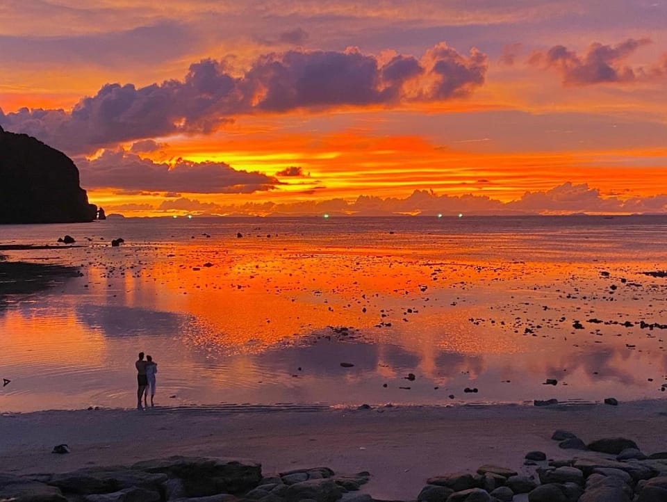 Beach, Sea view, Sunset