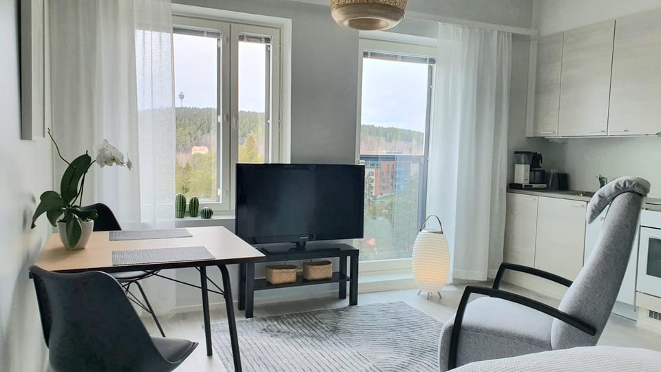 Studio 12 floor, Puijo landscape, Free parking Apartment in Finland