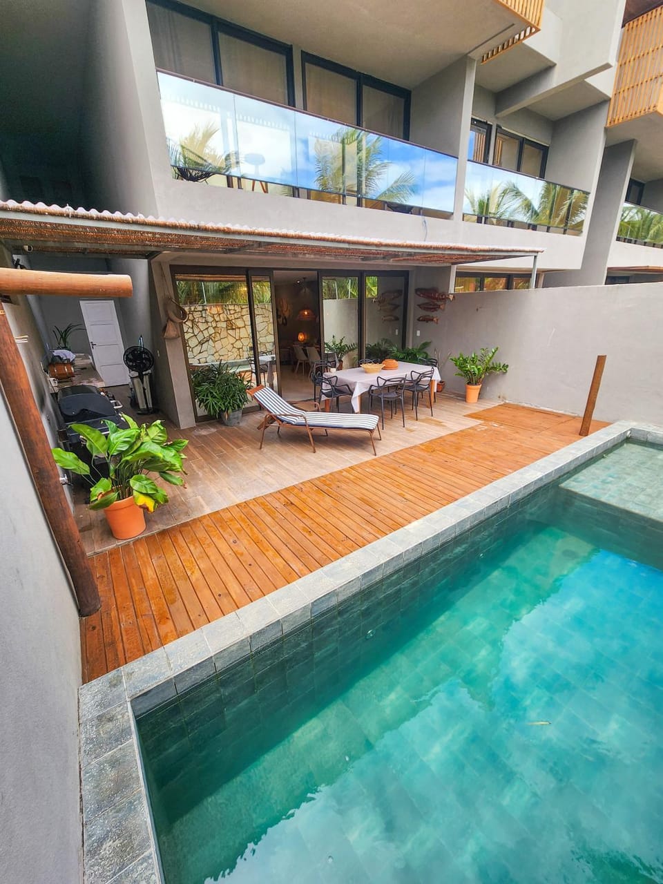 Patio, Day, Pool view, Swimming pool, sunbed