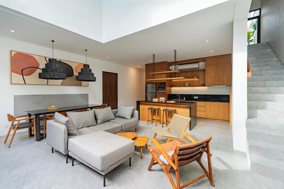 Kitchen or kitchenette, Living room, Dining area