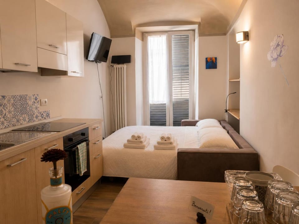 Bed, TV and multimedia, Kitchen or kitchenette, Photo of the whole room