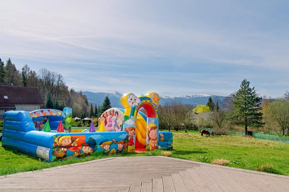 Natural landscape, Children play ground, Mountain view