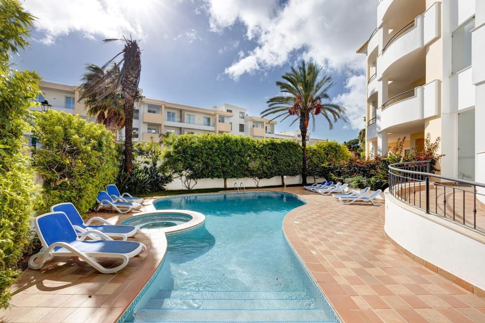 Property building, Living room, Swimming pool