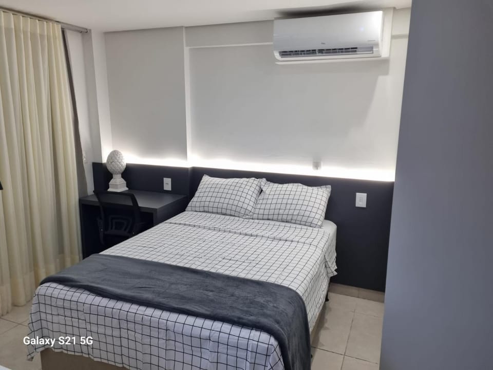 Bed, air conditioner