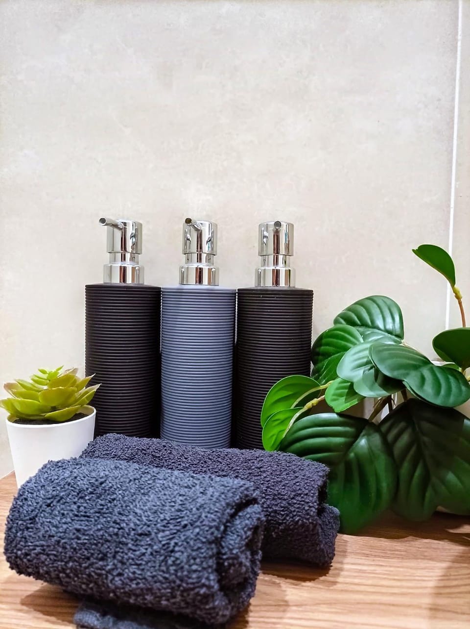 Bathroom, towels