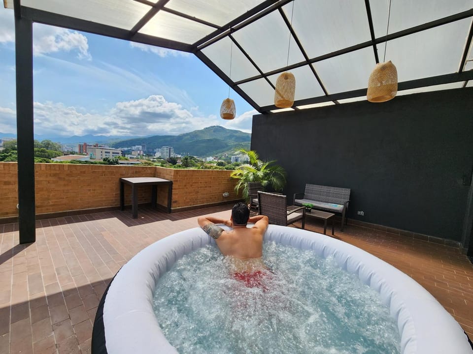 Hot Tub, View (from property/room), Balcony/Terrace, Mountain view
