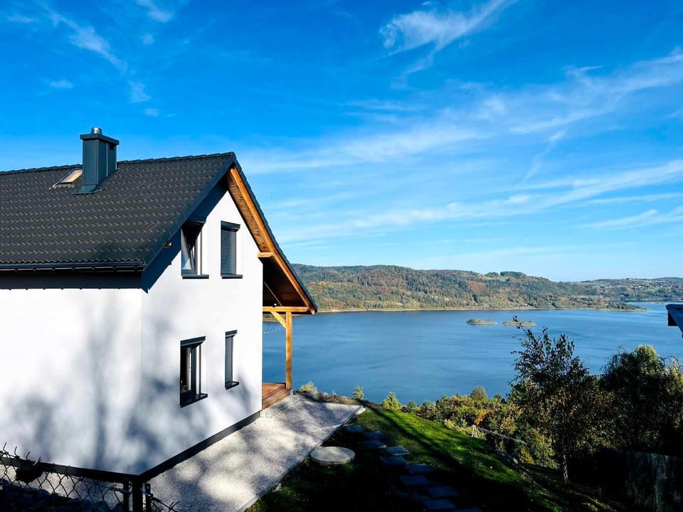 Property building, Natural landscape, Lake view
