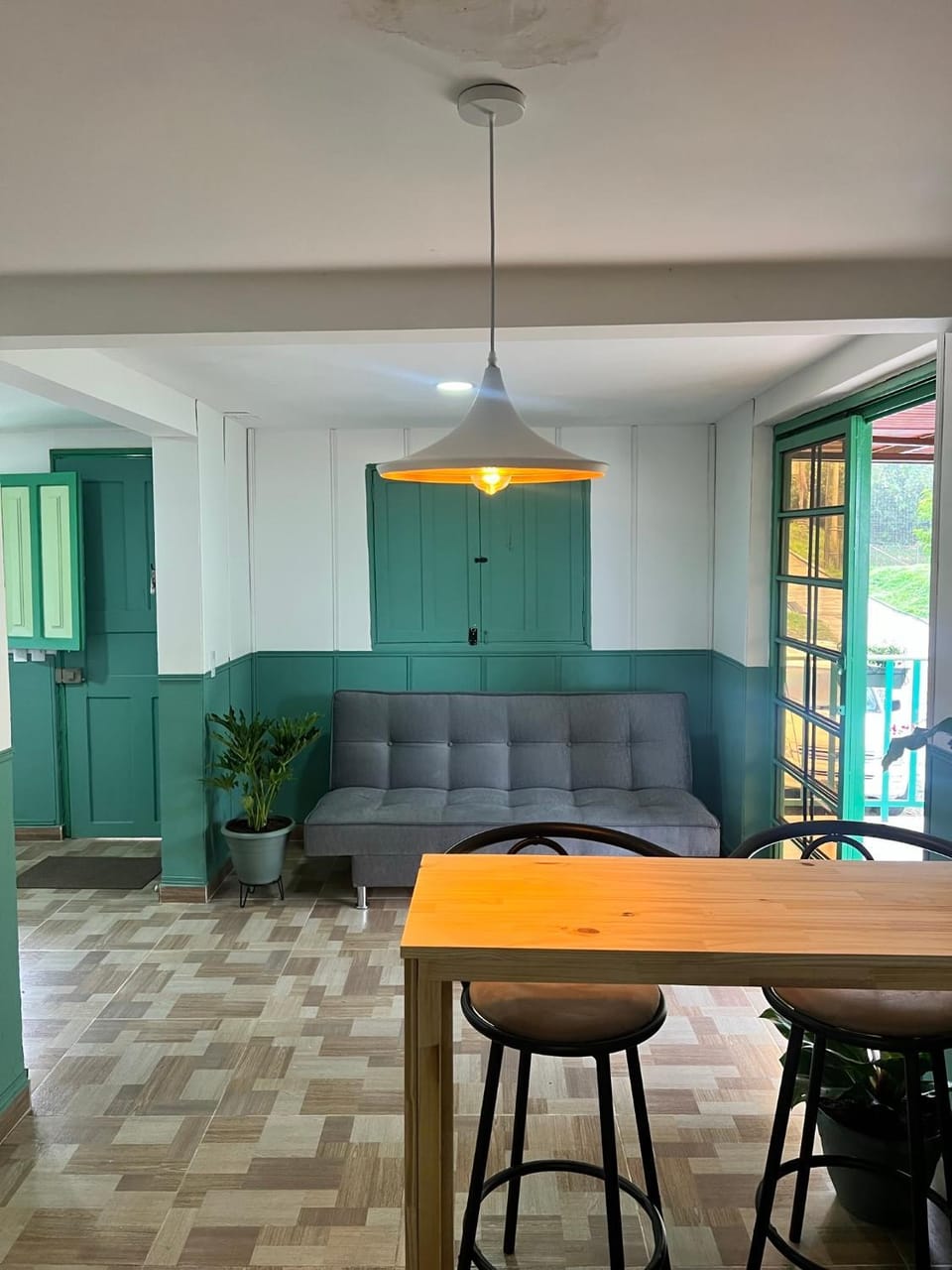 Kitchen or kitchenette, Living room, Dining area