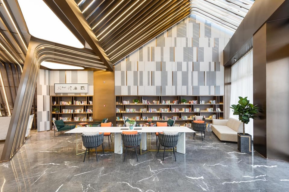 Library, Living room, Seating area