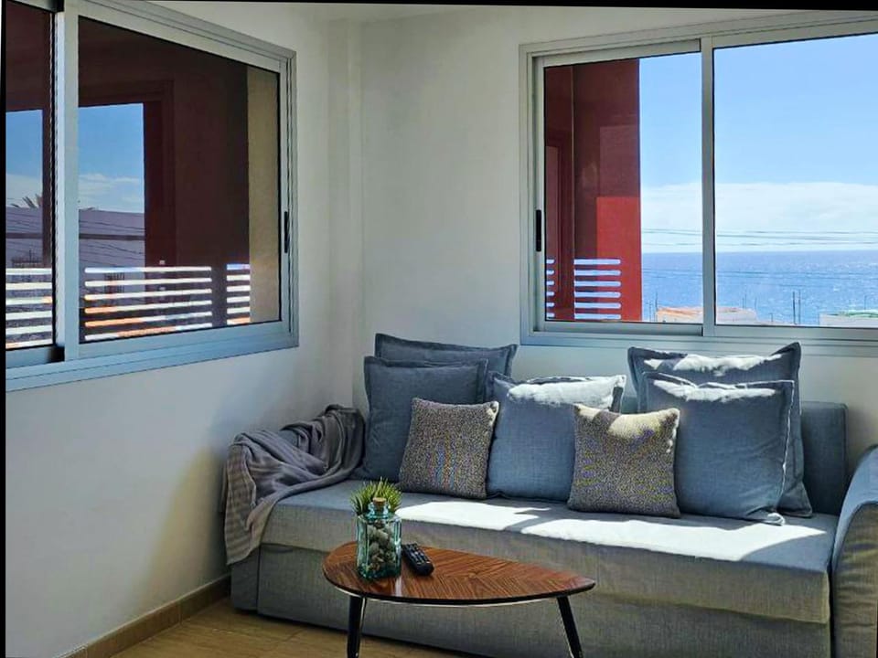View (from property/room), Living room, Sea view
