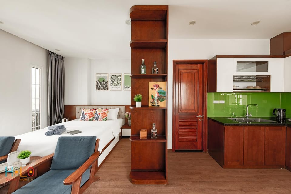 Bed, Kitchen or kitchenette, Photo of the whole room, Bedroom, oven