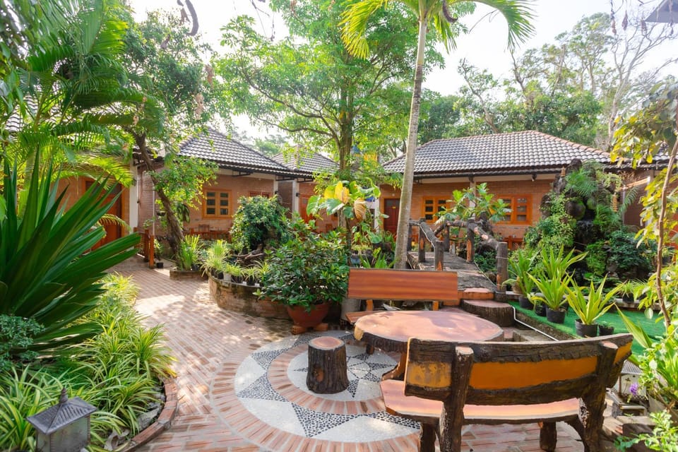 Property building, Patio, Day, Garden view