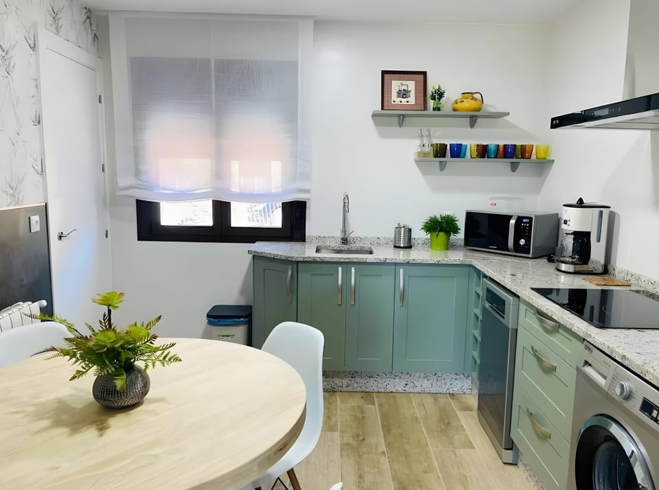dishwasher, microwave, stove, washing machine, kitchen