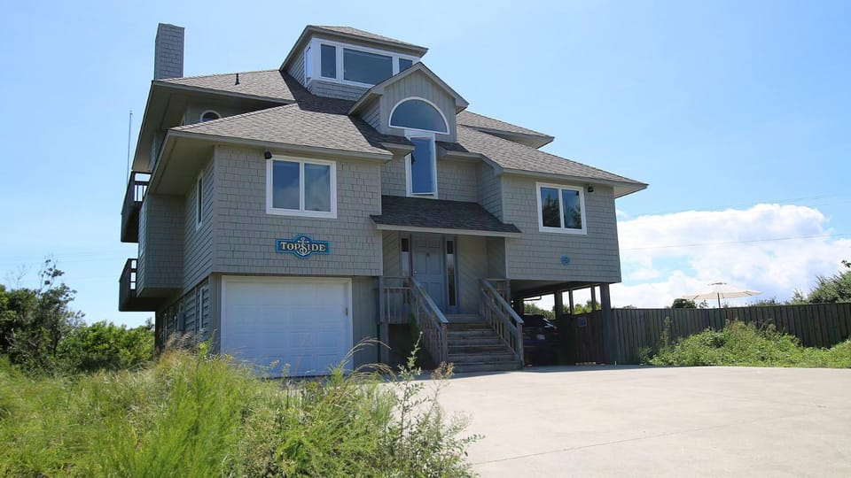 Oceanside, 6 BRs, Private Pool, Ocean Views, Foosball, O2, Topside House in Duck