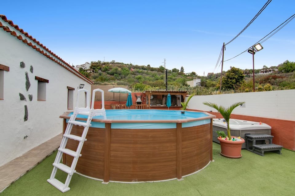 Property building, Living room, Swimming pool