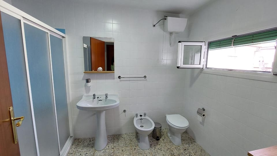 Shower, Toilet, Bathroom, Mountain view, Inner courtyard view, bidet