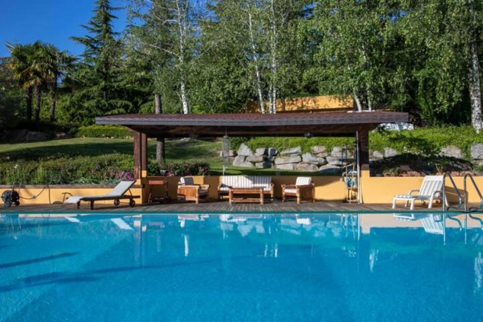 Spring, Day, Natural landscape, Garden, Garden view, Pool view, Swimming pool, sunbed