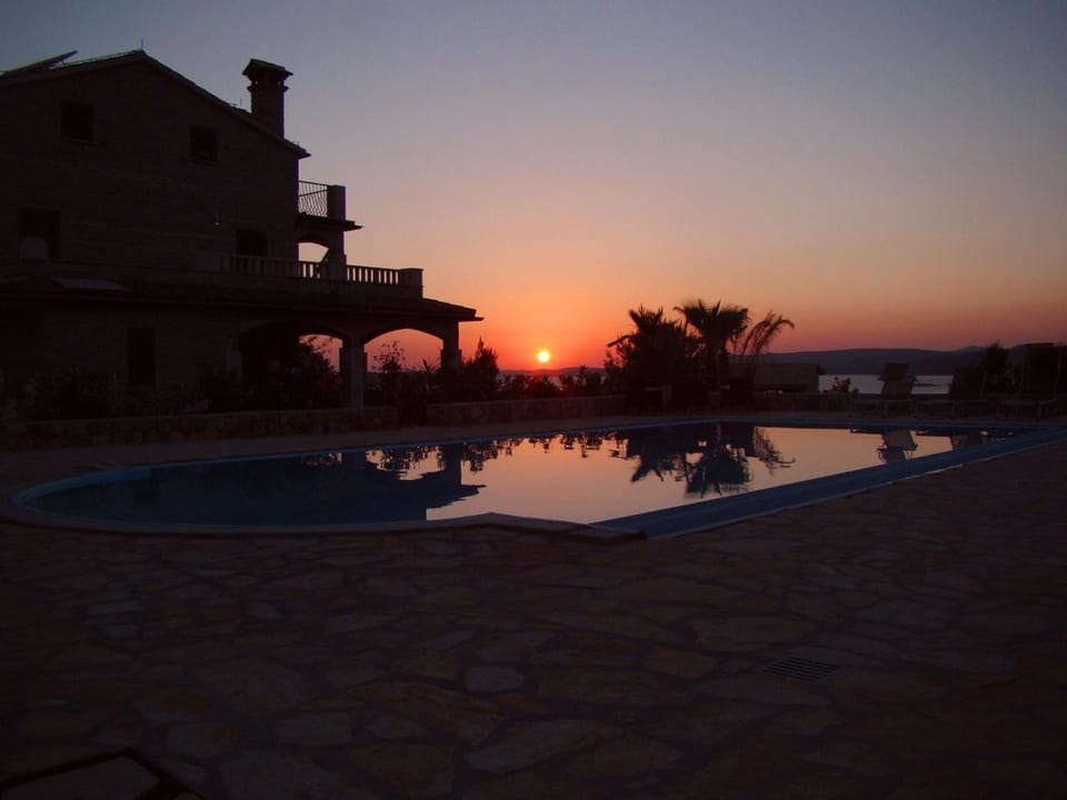 Swimming pool, Swimming pool, Sunset