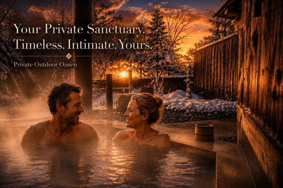 Natural landscape, Winter, Hot Spring Bath, Guests, Garden view, Time of day, Sunset, Open Air Bath