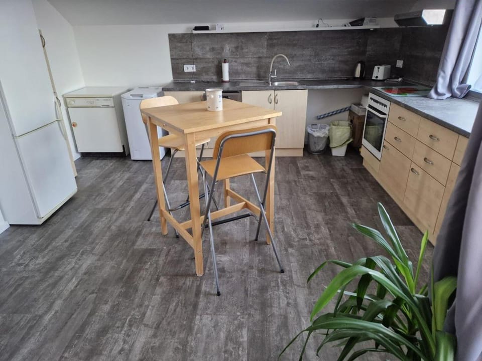 Kitchen or kitchenette, Dining area, stove