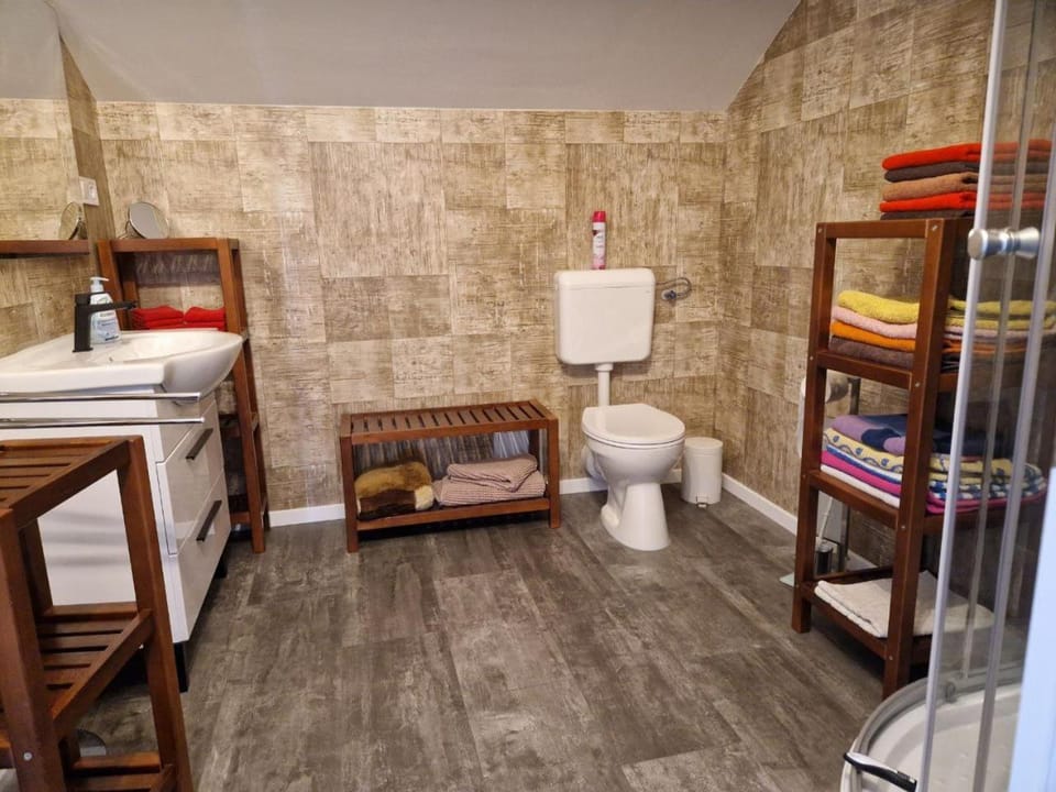Shower, Toilet, Bathroom, towels