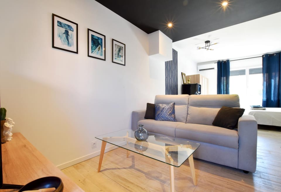 centre ville grand studio rdc grande terrasse climatisation Apartment in Saint-Raphael