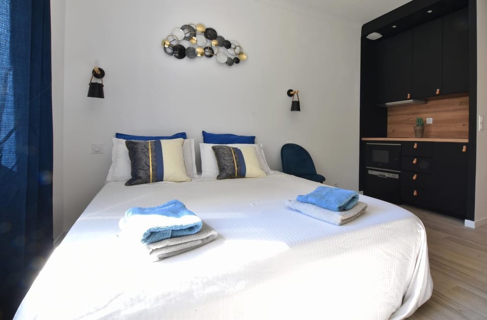 centre ville grand studio rdc grande terrasse climatisation Apartment in Saint-Raphael