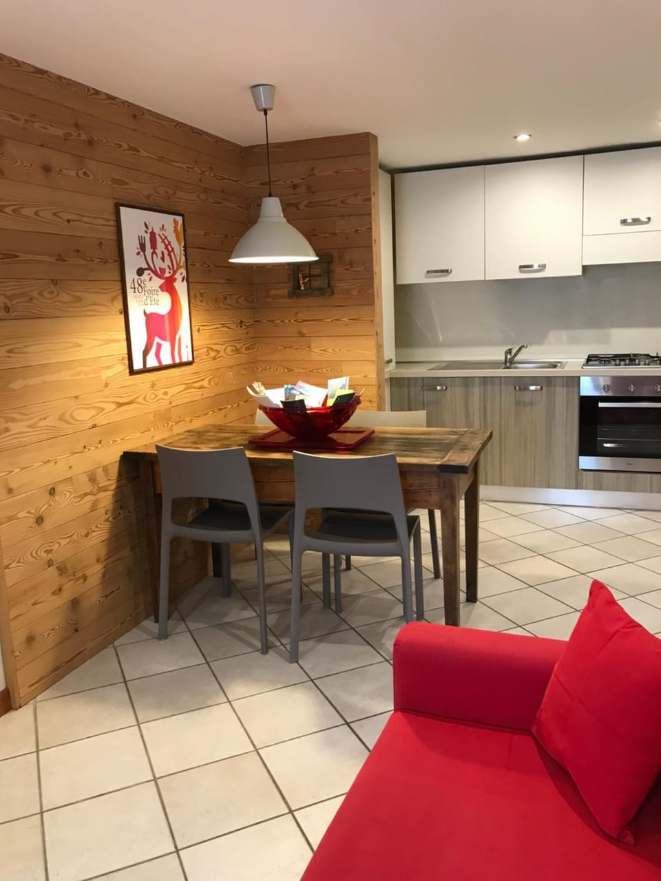 Kitchen or kitchenette, Living room, Dining area