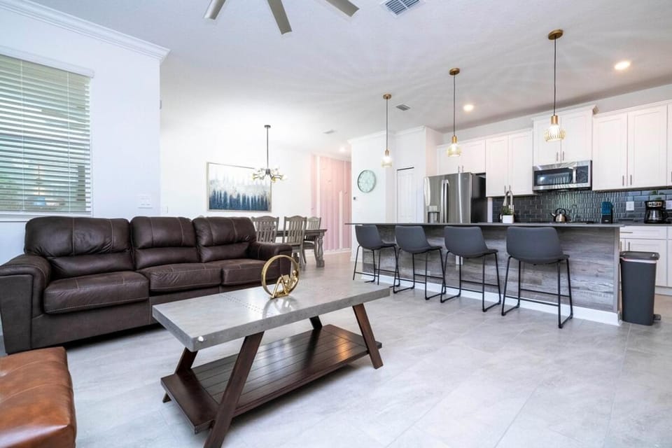 Living room, kitchen
