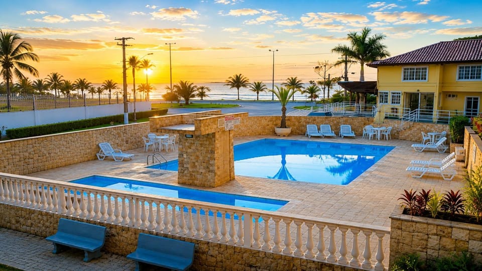 Swimming pool, Sunset