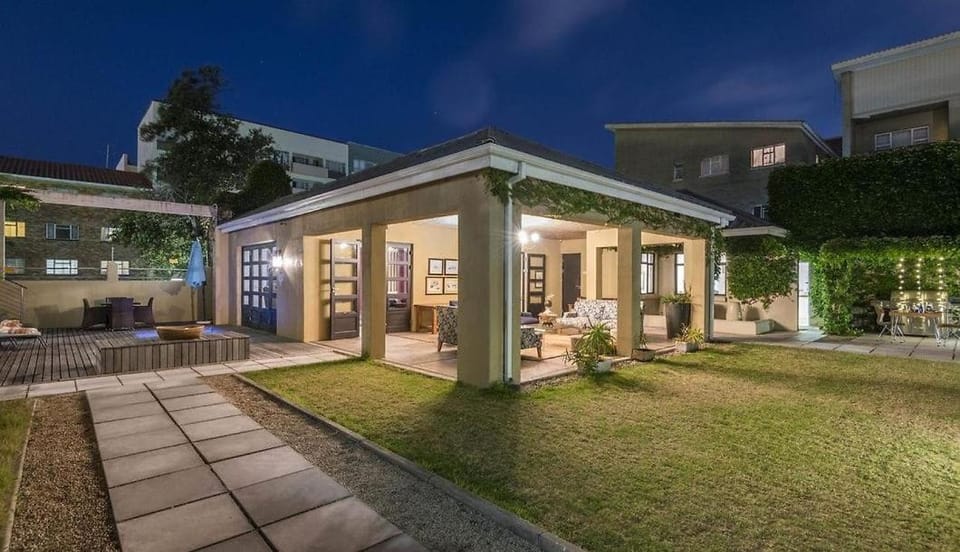 Property building, Night, Garden, Garden view