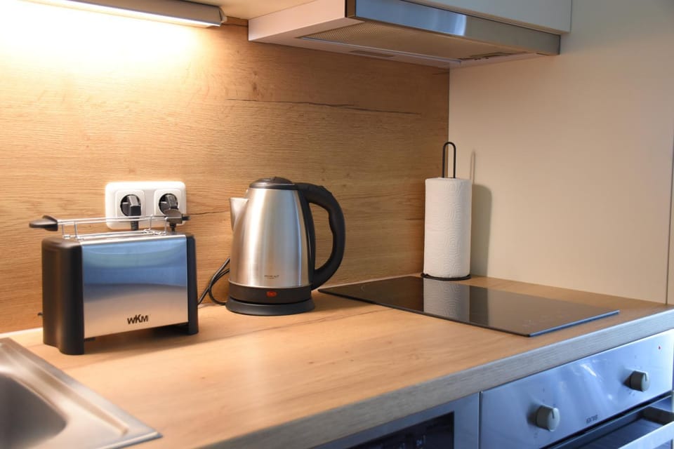 Kitchen or kitchenette, toaster