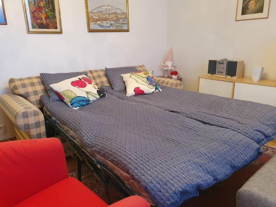Bed, Living room
