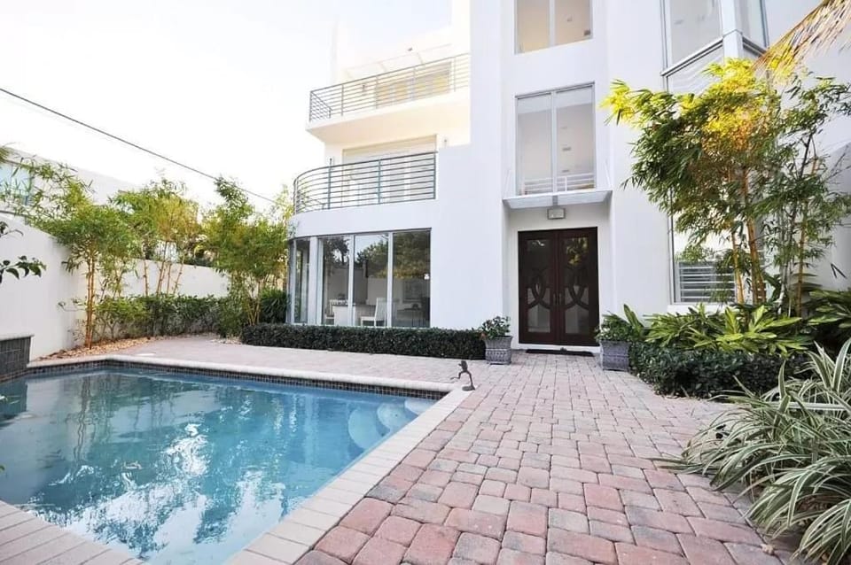 Patio, Facade/entrance, Day, Pool view, Swimming pool