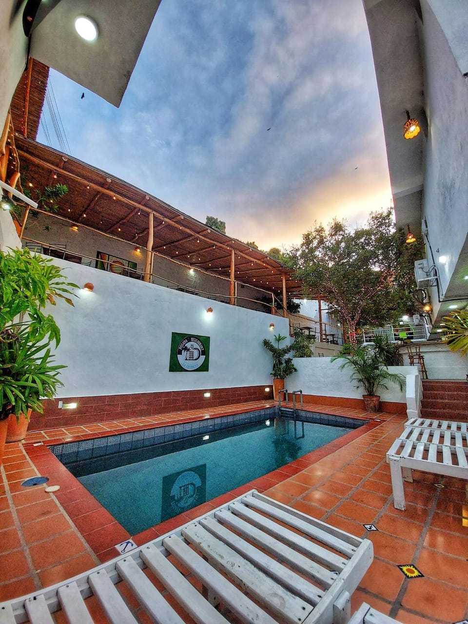 Patio, Natural landscape, Pool view, Swimming pool