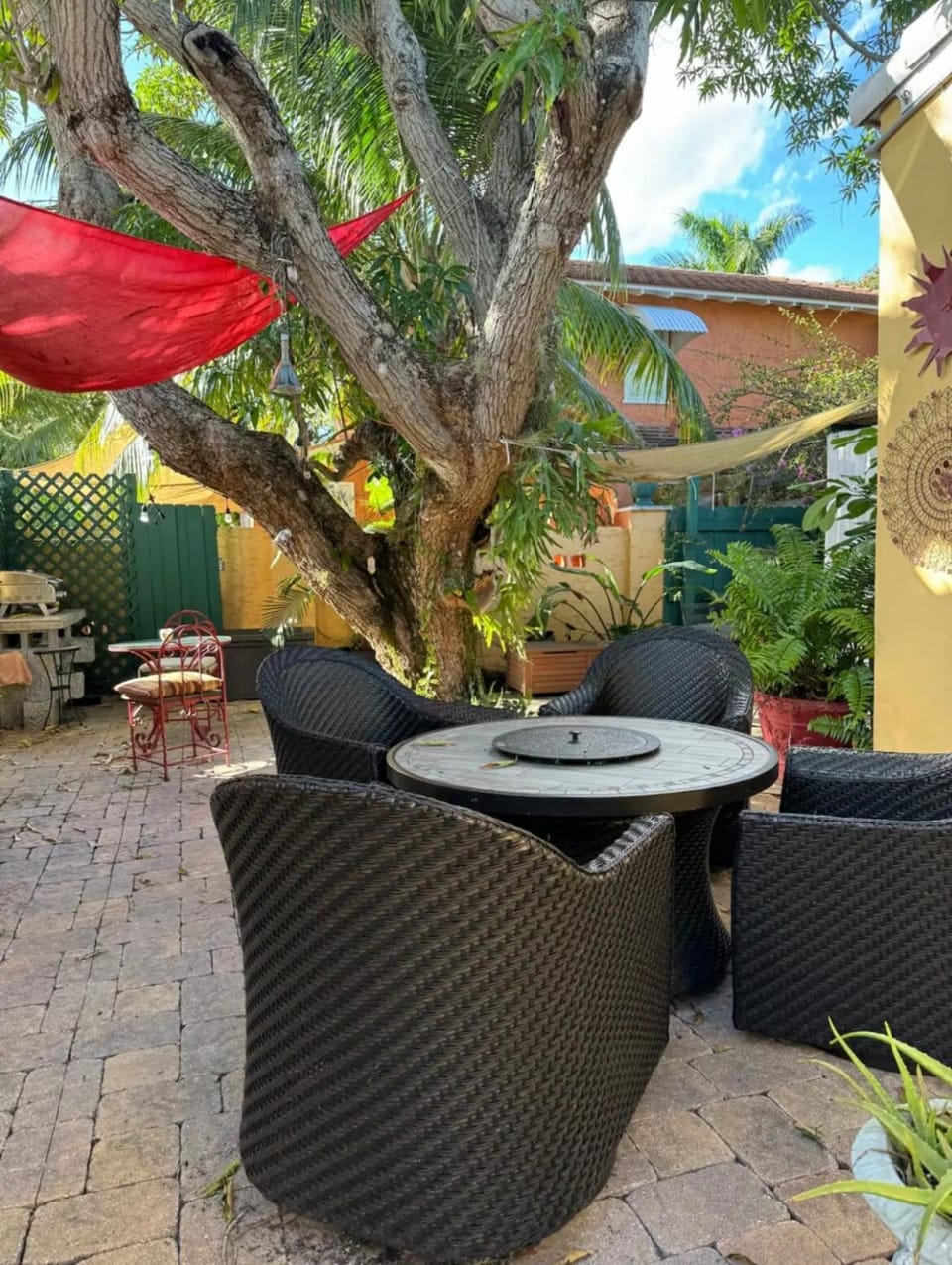 Patio, Garden, Seating area, Garden view